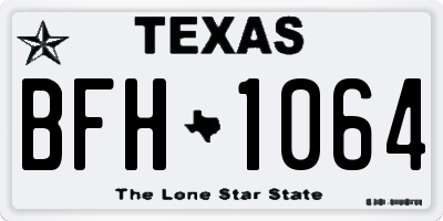 TX license plate BFH1064