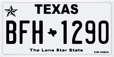 TX license plate BFH1290