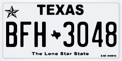TX license plate BFH3048