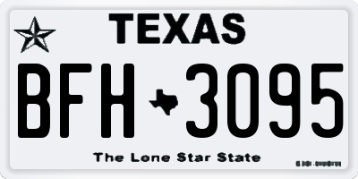 TX license plate BFH3095