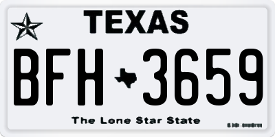 TX license plate BFH3659