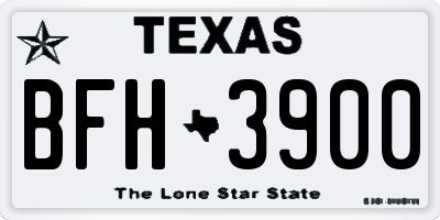 TX license plate BFH3900