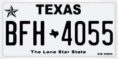 TX license plate BFH4055