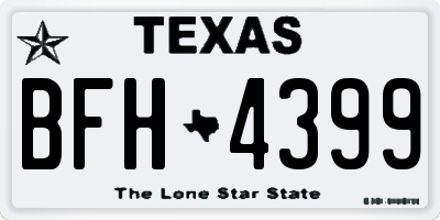 TX license plate BFH4399