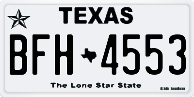 TX license plate BFH4553