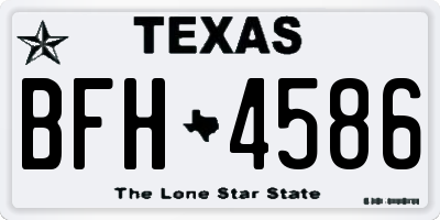 TX license plate BFH4586