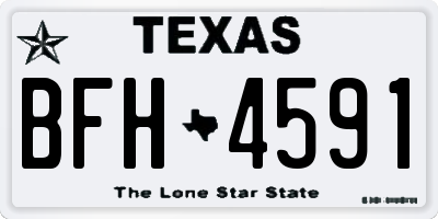 TX license plate BFH4591