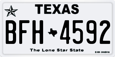 TX license plate BFH4592