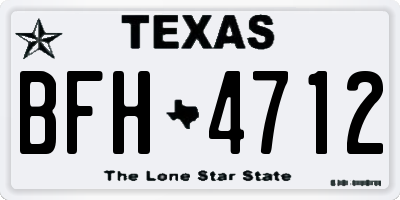 TX license plate BFH4712