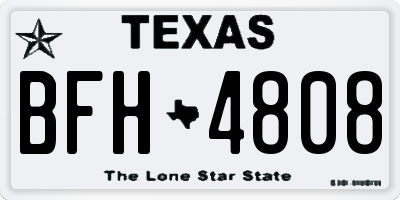 TX license plate BFH4808