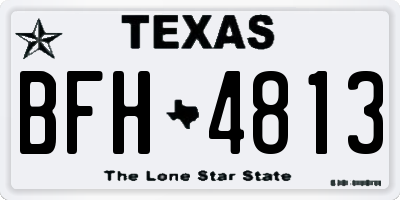 TX license plate BFH4813