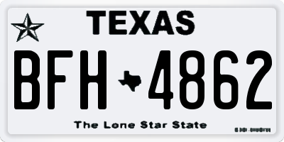 TX license plate BFH4862
