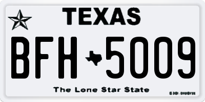 TX license plate BFH5009