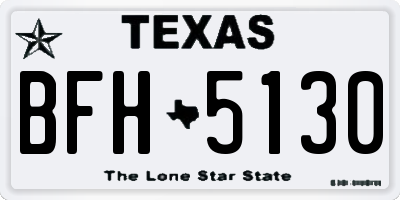 TX license plate BFH5130