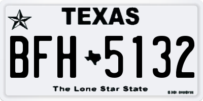 TX license plate BFH5132