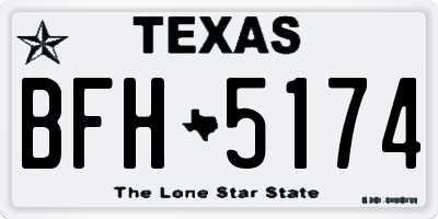 TX license plate BFH5174