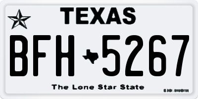 TX license plate BFH5267