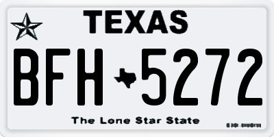 TX license plate BFH5272