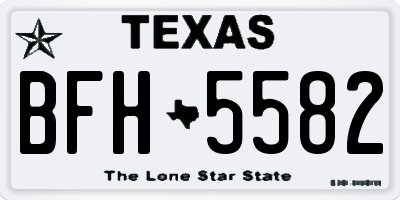 TX license plate BFH5582