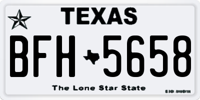 TX license plate BFH5658