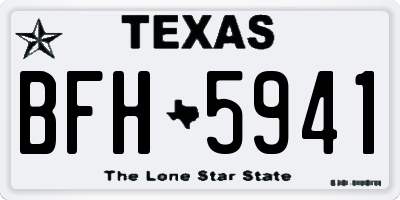 TX license plate BFH5941