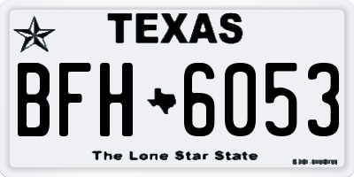 TX license plate BFH6053