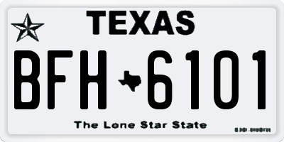 TX license plate BFH6101