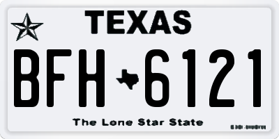 TX license plate BFH6121