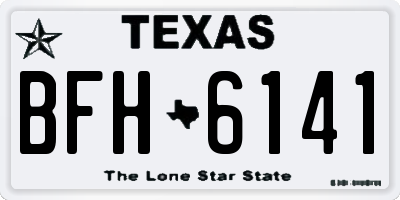 TX license plate BFH6141