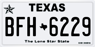 TX license plate BFH6229