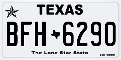 TX license plate BFH6290