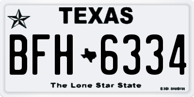TX license plate BFH6334