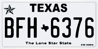 TX license plate BFH6376