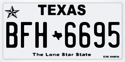 TX license plate BFH6695