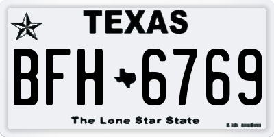 TX license plate BFH6769