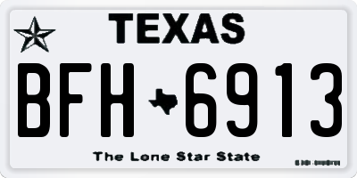 TX license plate BFH6913