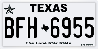 TX license plate BFH6955