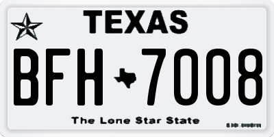 TX license plate BFH7008