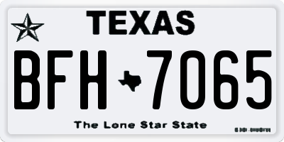 TX license plate BFH7065