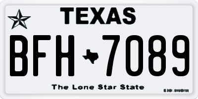 TX license plate BFH7089