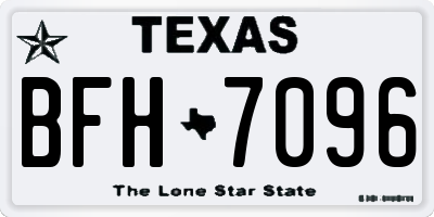 TX license plate BFH7096