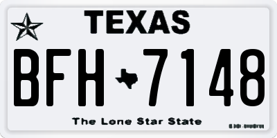 TX license plate BFH7148
