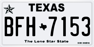 TX license plate BFH7153