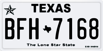 TX license plate BFH7168