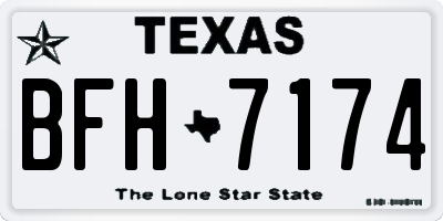 TX license plate BFH7174