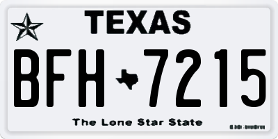 TX license plate BFH7215