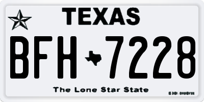 TX license plate BFH7228
