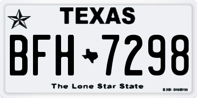 TX license plate BFH7298