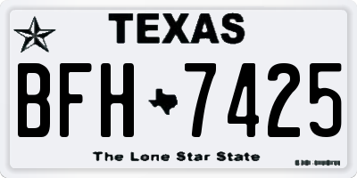 TX license plate BFH7425