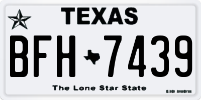 TX license plate BFH7439